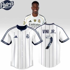 Vinicius Junior 07 Real Madrid Custom Baseball Jersey