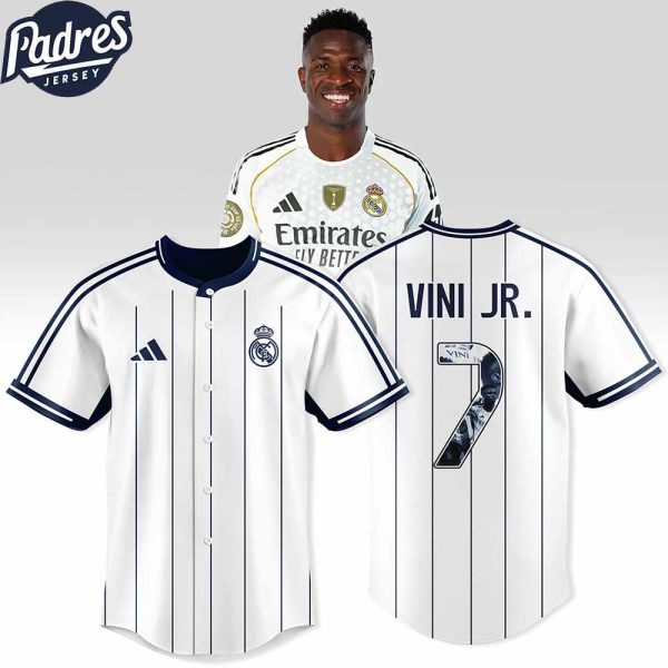 Vinicius Junior 07 Real Madrid Custom Baseball Jersey