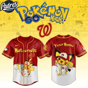 Washington Nationals MLB x Pokemon GO Night Custom Baseball Jersey