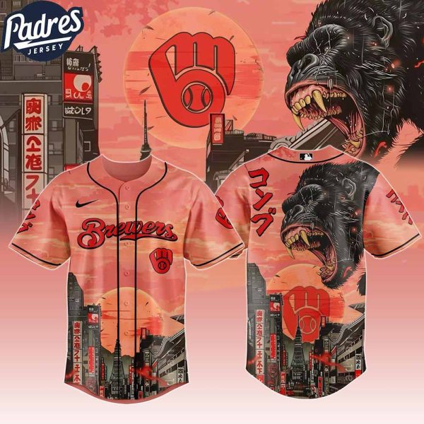 Milwaukee Brewers MLB X Japanese Heritage Kong Custom Baseball Jersey