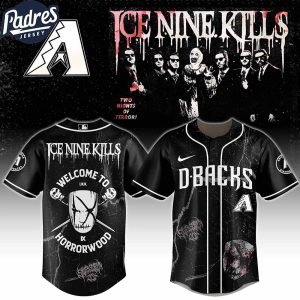 Arizona Diamondbacks MLB x Ice Nine Kills Welcome to Horrorwood Custom Baseball Jersey