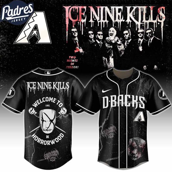 Arizona Diamondbacks MLB x Ice Nine Kills Welcome to Horrorwood Custom Baseball Jersey
