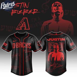 Arizona Diamondbacks MLB x Justin Bieber Personalized Baseball Jersey