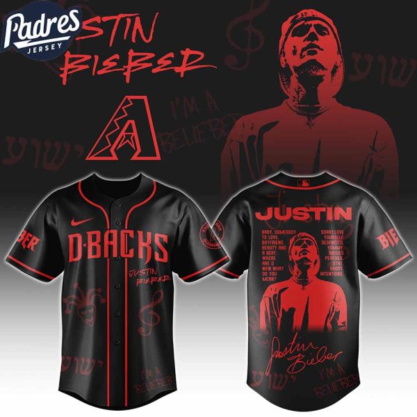 Arizona Diamondbacks MLB x Justin Bieber Personalized Baseball Jersey