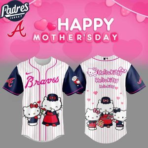Atlanta Braves Hello Kitty Happy Mothers Day 2025 Baseball Jersey 1