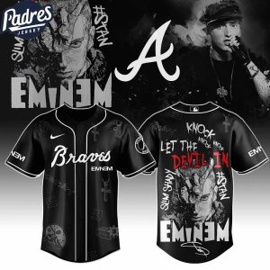 Atlanta Braves MLB x Eminem Stans To Launch In Theatres Worldwide Custom Baseball Jersey