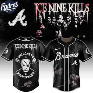 Atlanta Braves MLB x Ice Nine Kills Welcome to Horrorwood Custom Baseball Jersey
