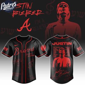 Atlanta Braves MLB x Justin Bieber Personalized Baseball Jersey
