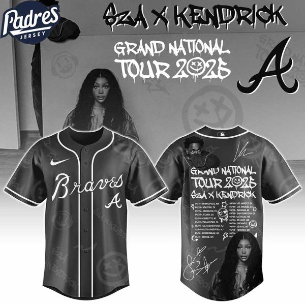 Atlanta Braves MLB x Kendrick Lamar x SZA Grand National Tour Custom Baseball Jersey