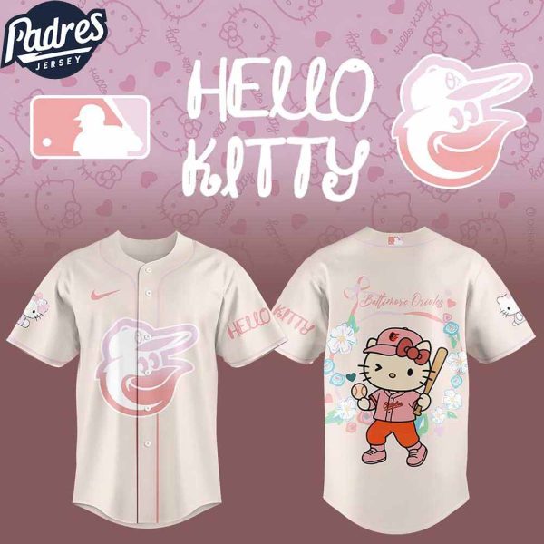 Baltimore Orioles Hello Kitty 2025 For Fans Baseball Jersey 1
