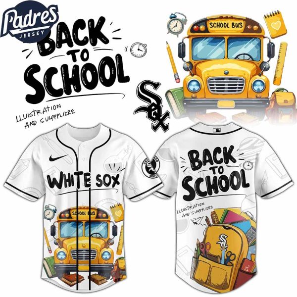 Chicago White Sox MLB x Back To School Custom Baseball Jersey