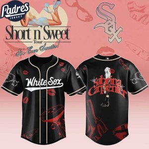 Chicago White Sox MLB x Sabrina Carpenter Short n' Sweet Black Velvet Custom Baseball Jersey