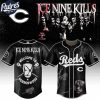Cincinnati Reds MLB x Ice Nine Kills Welcome to Horrorwood Custom Baseball Jersey