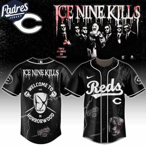 Cincinnati Reds MLB x Ice Nine Kills Welcome to Horrorwood Custom Baseball Jersey