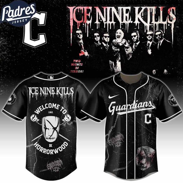 Cleveland Guardians MLB x Ice Nine Kills Welcome to Horrorwood Custom Baseball Jersey