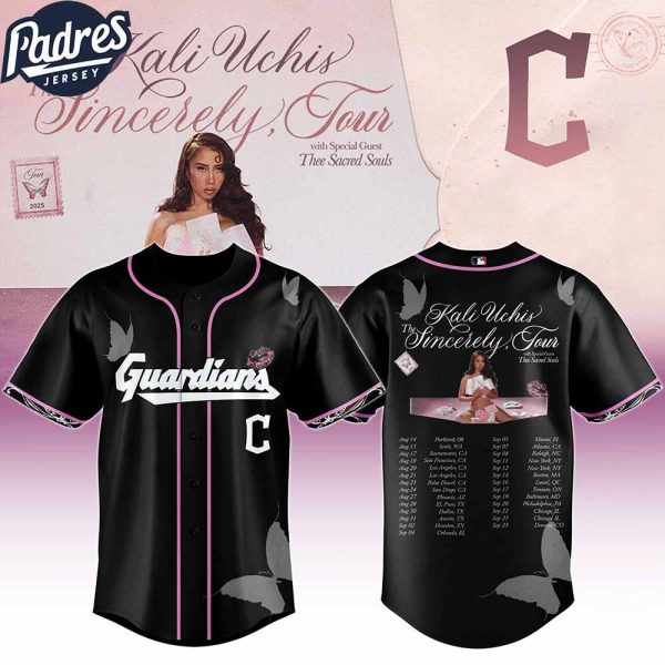 Cleveland Guardians MLB x Kali Uchis The Sincerely Tour Custom Baseball Jersey