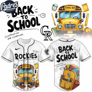 Colorado Rockies MLB x Back To School Custom Baseball Jersey