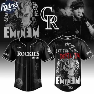 Colorado Rockies MLB x Eminem Stans To Launch In Theatres Worldwide Custom Baseball Jersey