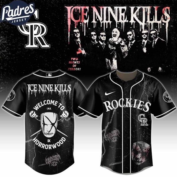 Colorado Rockies MLB x Ice Nine Kills Welcome to Horrorwood Custom Baseball Jersey