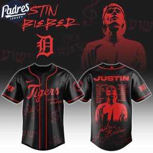 Detroit Tigers MLB x Justin Bieber Personalized Baseball Jersey