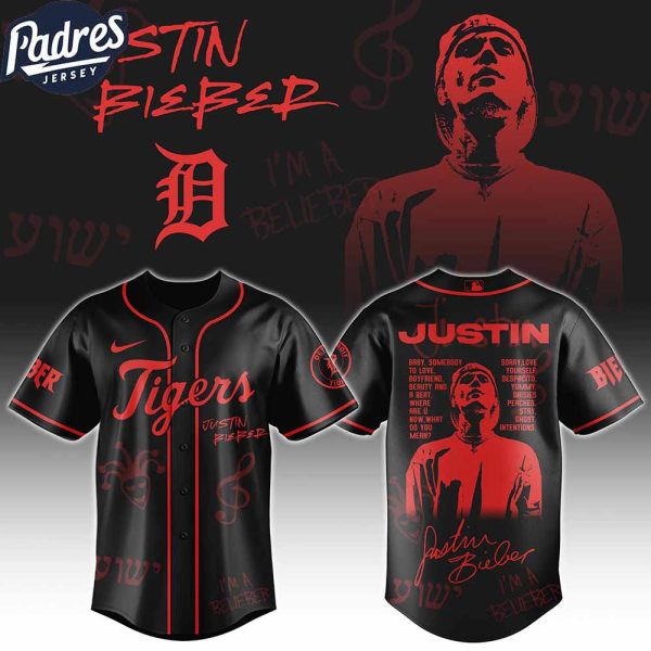 Detroit Tigers MLB x Justin Bieber Personalized Baseball Jersey