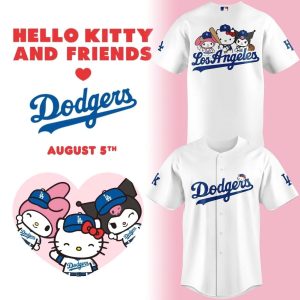 Hello Kitty And Friends Los Angeles Dodgers Baseball Jersey