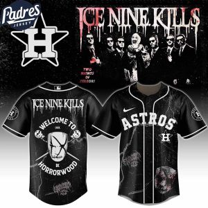 Houston Astros MLB x Ice Nine Kills Welcome to Horrorwood Custom Baseball Jersey