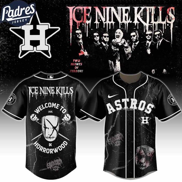Houston Astros MLB x Ice Nine Kills Welcome to Horrorwood Custom Baseball Jersey
