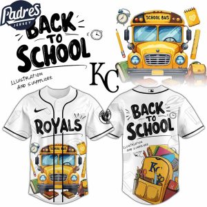 Kansas City Royals MLB x Back To School Custom Baseball Jersey