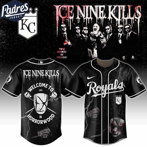 Kansas City Royals MLB x Ice Nine Kills Welcome to Horrorwood Custom Baseball Jersey