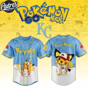 Kansas City Royals MLB x Pokemon GO Night Custom Baseball Jersey