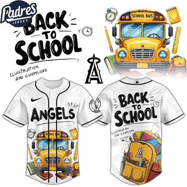 Los Angeles Angels MLB x Back To School Custom Baseball Jersey