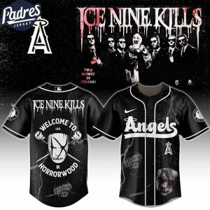 Los Angeles Angels MLB x Ice Nine Kills Welcome to Horrorwood Custom Baseball Jersey
