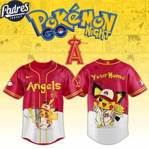 Los Angeles Angels MLB x Pokemon GO Night Custom Baseball Jersey