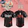 Los Angeles Dodgers MLB x Sabrina Carpenter Short n' Sweet Black Velvet Custom Baseball Jersey