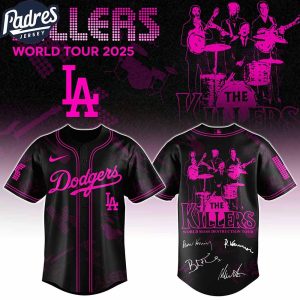 Los Angeles Dodgers MLB x The Killers 24th Anniversary Tour Custom Baseball Jersey