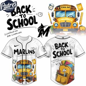 Miami Marlins MLB x Back To School Custom Baseball Jersey