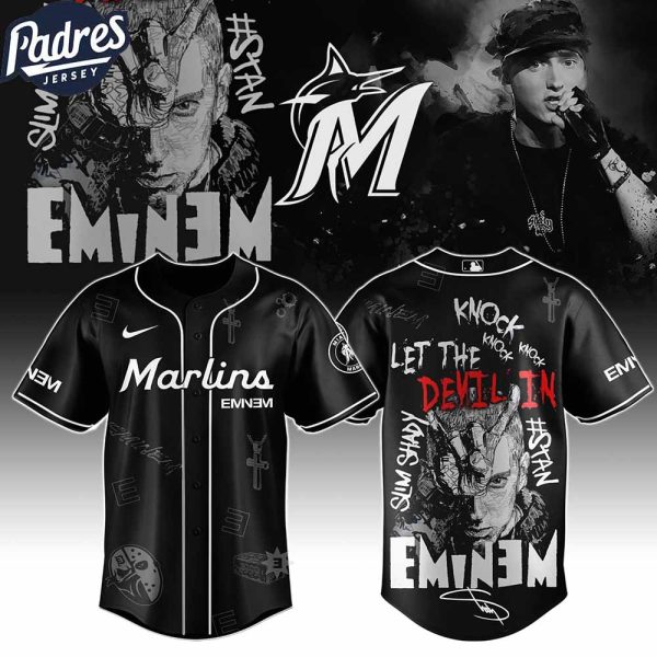Miami Marlins MLB x Eminem Stans To Launch In Theatres Worldwide Custom Baseball Jersey