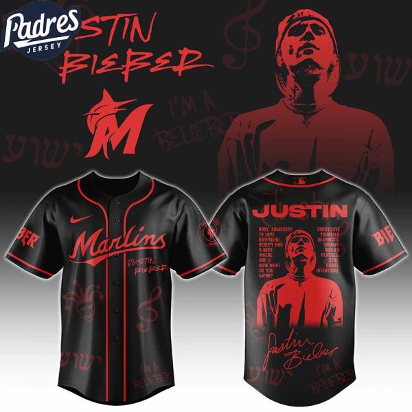 Miami Marlins MLB x Justin Bieber Custom Baseball Jersey