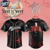 Miami Marlins MLB x Sabrina Carpenter Short n' Sweet Black Velvet Custom Baseball Jersey