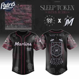 Miami Marlins MLB x Sleep Token Even In Arcadia Tour 2025 Custom Baseball Jersey