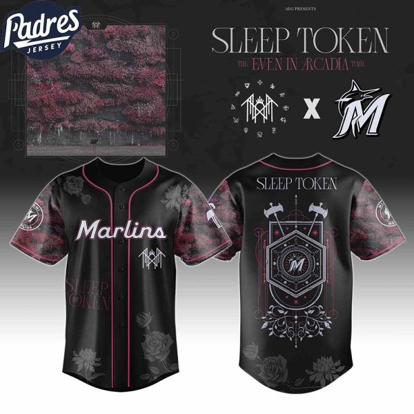 Miami Marlins MLB x Sleep Token Even In Arcadia Tour 2025 Custom Baseball Jersey