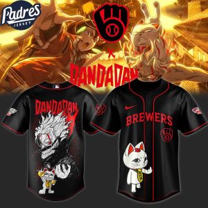 Milwaukee Brewers MLB x Dandadan Custom Baseball Jersey