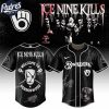 Milwaukee Brewers MLB x Ice Nine Kills Welcome to Horrorwood Custom Baseball Jersey
