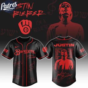 Milwaukee Brewers MLB x Justin Bieber Custom Baseball Jersey