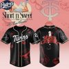Minnesota Twins MLB x Sabrina Carpenter Short n' Sweet Black Velvet Custom Baseball Jersey