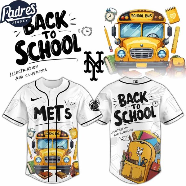 New York Mets MLB x Back To School Custom Baseball Jersey