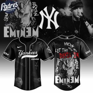 New York Yankees MLB x Eminem Stans To Launch In Theatres Worldwide Custom Baseball Jersey