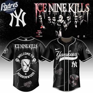 New York Yankees MLB x Ice Nine Kills Welcome to Horrorwood Custom Baseball Jersey