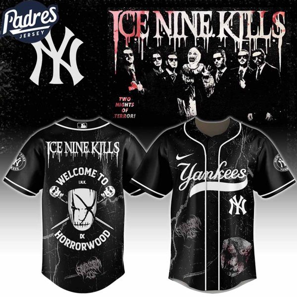 New York Yankees MLB x Ice Nine Kills Welcome to Horrorwood Custom Baseball Jersey